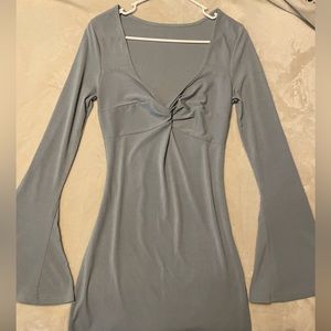Funnel sleeve mini dress